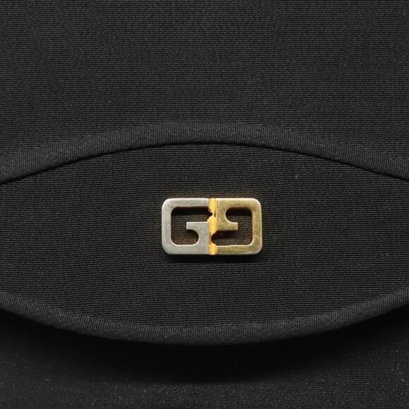 GUCCI Clutch Bag Nylon Black Gold Auth ep9712 - Picture 13 of 16